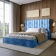 Двуспальная кровать LION Нино 160x200 см SILK 503 Темно-синий (LION-045050) - изображение 1