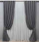 Комплект готовых штор VR-Textil Микровелюр Petek YL №1706ш Графитовый 100х270 см 2 шт (31-0017) - изображение 2