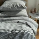 Простынь Евро Lavson Вареный хлопок Washed Cotton 260х230 Кубик Серый - изображение 3