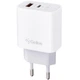 Сетевое зарядное устройство Gelius Merge GP-HC060 GAN USB+Type-C 35W (QC/PD/PPS) White - изображение 1