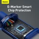 Кабель Baseus Crystal Shine Series Fast Charging Data Cable Type-C to Type-C 100W 2m Blue (CAJY000703) - изображение 11