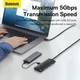 USB-хаб Baseus Lite Series 4-Port Type-C HUB Adapter (Type-C to USB 3.0*4 ) 1m Black (WKQX030401) - изображение 9