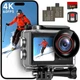 Екшн-камера 4K, 60 кадрів за секунду, підводна камера Ultra HD 40 Мп Чорний - зображення 1
