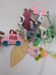 Развивающий бизи мяч мягкий Happy Vita Craft рыбка звенит, машинка пищит, листочек шелестит для девочки нежный разноцветный - изображение 4