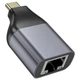 Адаптер Hoco UA35 (переходник USB-C to RJ45, 100 мб/с, Windows, MacOS, Linux, Android, Chrome OS) - Черный - изображение 6
