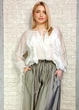 Блуза з ліоцелу декорована воланами біла Italy Moda M-XL 21-205 - зображення 1