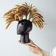 Керамическая ваза (голова) от Zguro ceramics, 24 см, черная - изображение 2