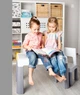 Комплект дитячих меблів (стіл, стілець) Tega Baby Multifun Grey-White (MF-001-106) - зображення 4