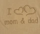 Комплект одягу 3в1 в пологовий для немовлят з вишивкою I love mom & dad 56 см Бежевий - изображение 2