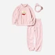 Детская теплая пижама + повязка для девочки Uniqlo 651837464 104 см Розовая (1159828843) - изображение 4