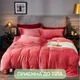 Велюровое постельное белье Евро KOLOCO Monika (41059) Розовый - изображение 5