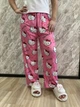Легкие пижамные штаны с принтом Hello Kitty, розовые, тонкие, летние, L (10469) - изображение 1