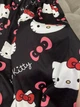 Легкие пижамные штаны с принтом Hello Kitty, черные, тонкие, летние, L (10465) - изображение 6