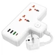 Мережевий подовжувач HOCO AC12A Reise 2-position expansion socket(PD30W/1C3A) White 6942007607100 - зображення 4