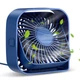 Вентилятор TOPK K50 USB, 8.5cm, 3 скорости, USB 5V 1m, 5W, 360град. dark-blue - изображение 1