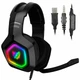 Ігрові дротові навушники Onikuma K10 з мікрофоном та LED RGB підсвічуванням геймерська гарнітура Black - зображення 3