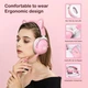 Игровые беспроводные наушники Onikuma B20 с микрофоном и LED RGB подсветкой геймерская гарнитура Pink - изображение 6