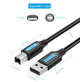 Кабель для принтера Vention USB A Male - B Male Print 1 м (COQBF) - изображение 3