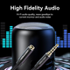 Кабель Vention Audio 3.5 мм 1 м Black Metal Type, 4 pin, з підтримкою мікрофона, стерео (BHCBF) - зображення 2