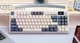 Беспроводная механическая Клавиатура Attack Shark K86 + наклейки укр раскладки, Bluetooth/2,4g с мини-дисплеем и поворотной кнопкой громкости,Hot-Swap, RGB-подсветка, White-Blue - изображение 1