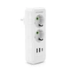 Сетевой тройник удлинитель с заземлением f103 white 2 розетки 2usb 1type c 2500w 10a 110 250v max blister - изображение 1