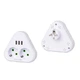 Сетевой тройник удлинитель с заземлением f202 white 2 розетки 3usb 1а 2500w 10a 110 250v max blister - изображение 2