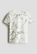 Футболка кремовая Мраморный H&M 134-140см (400010323) - изображение 1