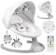 Укачивающий центр качели MoMi Kenani Light grey качели детские шезлонг для малышей от первых дней жизни детский шезлонг качели для малышей от рождения шезлонг-качели укачивающие качели - изображение 1