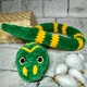 М'яка іграшка ручної роботи в'язана амігурумі Hand Made Змія з плюшу довжина 65 см 202-60-6 - зображення 1