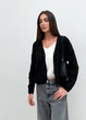 Кардиган женский ART KNIT ажурный черный, S-M 035653 - изображение 8