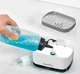 Дозатор для мийного засобу натискний з мочалкою Soap Pump, універсальний насосний органайзер-контейнер для рідкого мила і миючого для посуду, компактний економний диспенсер з губкою для кухні Біло-сірий, SP-001 - зображення 11