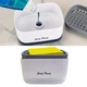 Дозатор для мийного засобу натискний з мочалкою Soap Pump, універсальний насосний органайзер-контейнер для рідкого мила і миючого для посуду, компактний економний диспенсер з губкою для кухні Біло-сірий, SP-001 - зображення 12