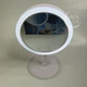 Круглое зеркало для макияжа Beauty Breeze Mirror с LED подсветкой, вентилятором и увеличением 5х, настольное косметическое зеркало с питанием от USB и дополнительным увеличением Белое QYL-969-White - изображение 9