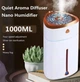 Увлажнитель воздуха с подсветкой RGB Fog Humidifier AP 8496 аромадифузор ультразвуковой 1000мл от USB Белый - изображение 2