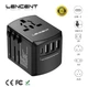 Зарядний пристрій LENCENT 5-в-1 Міжнародний адаптер 3xUSB-A+TypeC+універсальна розетка змінного струму. - зображення 2
