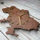 Часы настенные в форме карты Украины, часы карта Украины, часы патриотические HWD (A0664) - изображение 3