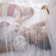 Сітка москітна балдахін АСК над ліжком для саду з кільцем Біла - зображення 7