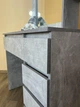 Туалетный столик с подсветкой и 5 ящиками MiroRika, ЛАМПЫ В КОМПЛЕКТЕ, 160*80*40см, бетон, MirrorRika - изображение 2