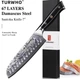 Японський ніж Santoku з дамаської сталі у подарунковій упаковці TURWHO 7" риба, мясо, універсальний (VG10 Steel"7F) - зображення 2