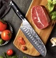 Японський ніж Santoku з дамаської сталі у подарунковій упаковці TURWHO 7" риба, мясо, універсальний (VG10 Steel"7F) - зображення 3