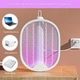Электрическая мухобойка ракетка против насекомых, комаров с LED освещением овальная White - изображение 4
