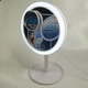 Настольное косметическое зеркало Beauty Breeze Mirror с LED подсветкой, вентилятором и увеличением 5х, круглое зеркало для макияжа с питанием от USB и дополнительным увеличением Белое LY-699-White - изображение 5