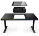 Комп'ютерний стіл ALmordor e140g Black, Gaming Desk, eatx/atx/Micro atx, cpu - 135 мм/vga - 370 мм, 2xUSB 3.0, 1xType-C, 2in1 audio, RGB-підсвічування, pd Fast Charge, бездротове заряджання, Qi - зображення 1