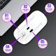 Беспроводная мышь Bluetooth перезаряжаемая с RGB подсветкой 2,4 ГГц Mirror White - изображение 3