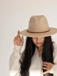 Шляпа федора из шерсти D.Hats цвет бежевый - изображение 3
