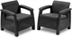 Cадові крісла Keter Corfu Duo Set (2 шт) графіт (258976) - зображення 1