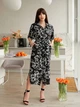 Жіноча довга сукня-сорочка з паском Uaclothes 42-44 Чорний (like32115-123171349) - зображення 1