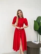 Жіноча класична сукня міді на ґудзиках Uaclothes 46 Червоний (like31916-121181366) - изображение 4