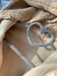 Дитячий комбінезон Teddy на флісі весний 15°+ з капюшоном бежевий 62-68 см - изображение 4