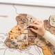 Деревянная картина панно из дерева карта Украины а натуральных оттенках на белом полотне - мультиколор 84*58см Enjoy The Wood - изображение 2